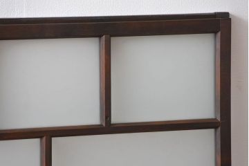 大正ロマン　モダンな背の低いガラス戸2枚(窓)