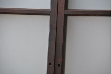 大正ロマン　モダンな背の低いガラス戸2枚(窓)