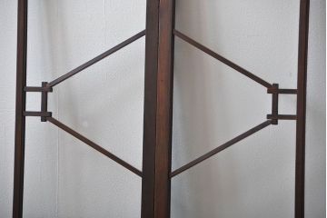 大正ロマン　モダンな背の低いガラス戸2枚セット(窓)(3)