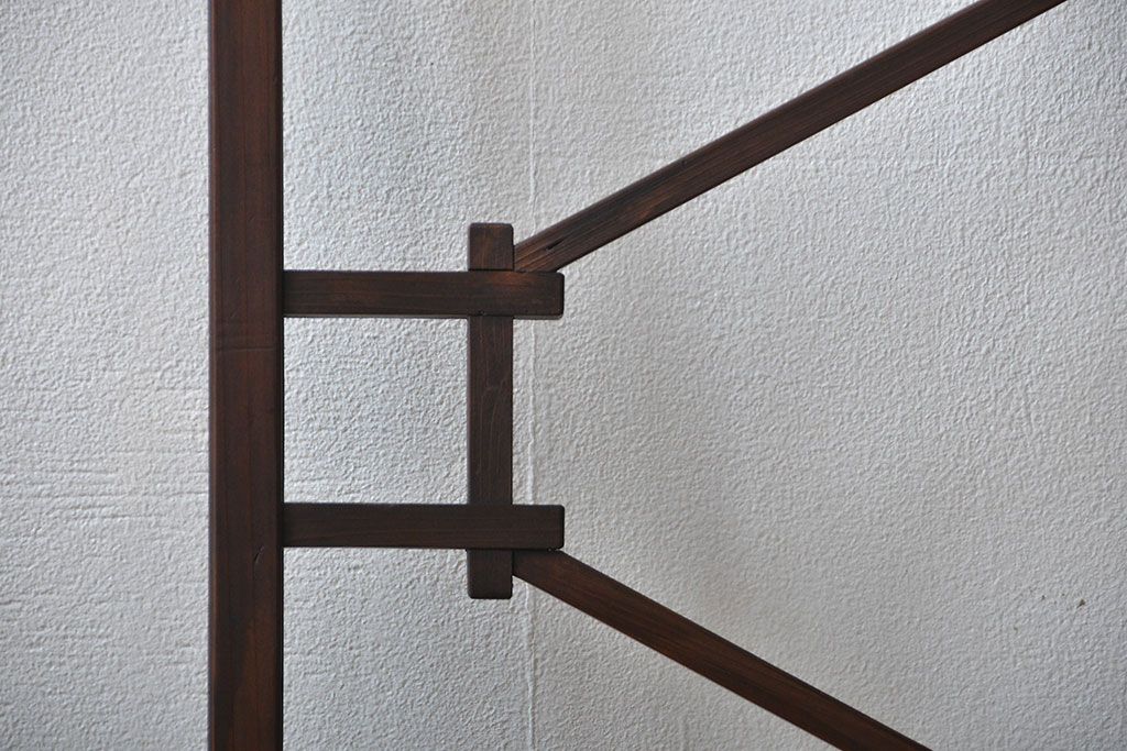 大正ロマン　モダンな背の低いガラス戸2枚セット(窓)(3)