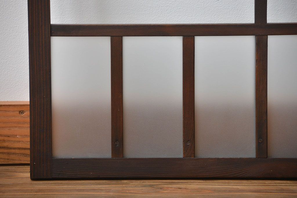 大正ロマン　モダンな背の低いガラス戸2枚セット(窓)(3)