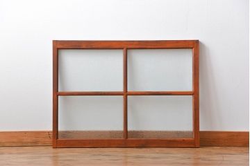 アンティーク グルーチップガラス入りフィックス窓