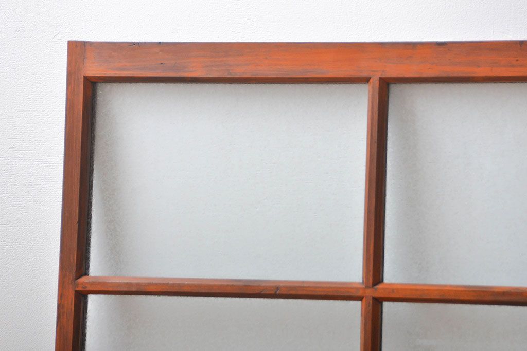 アンティーク グルーチップガラス入りフィックス窓