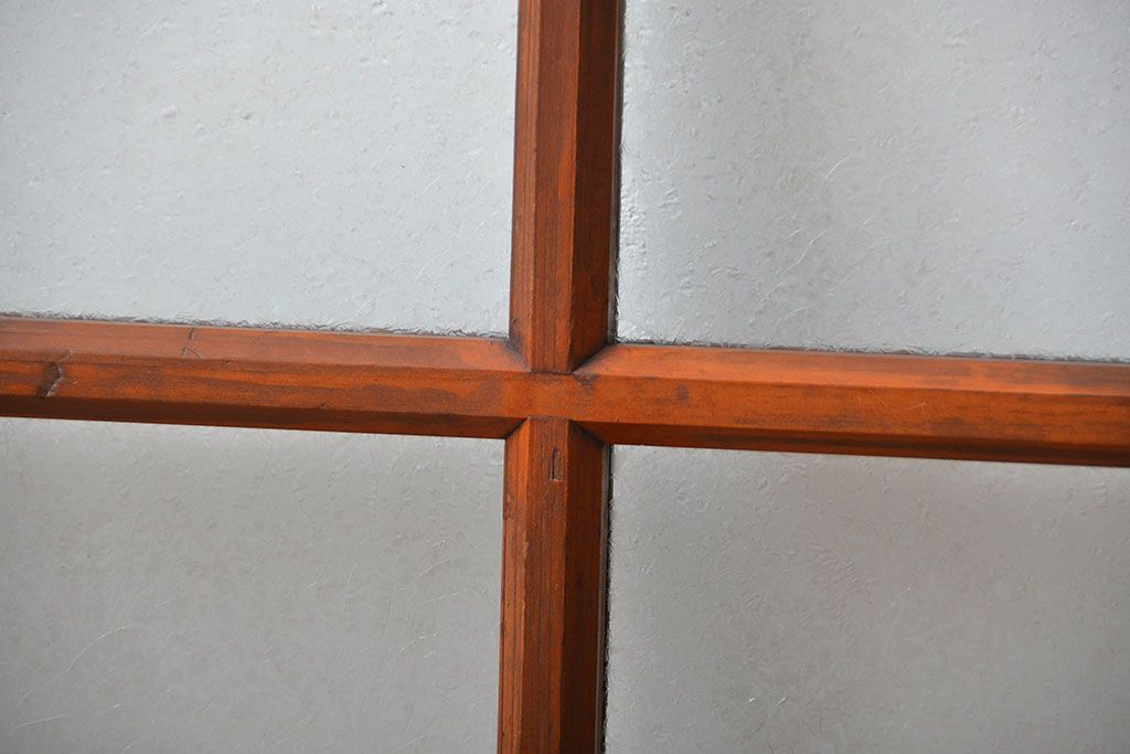 アンティーク グルーチップガラス入りフィックス窓