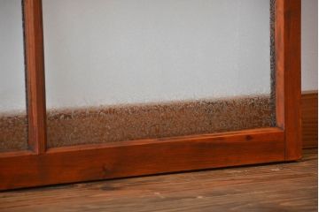 アンティーク グルーチップガラス入りフィックス窓