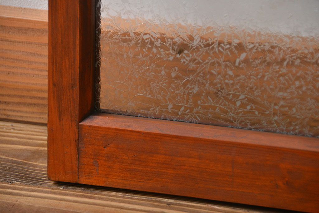 アンティーク グルーチップガラス入りフィックス窓