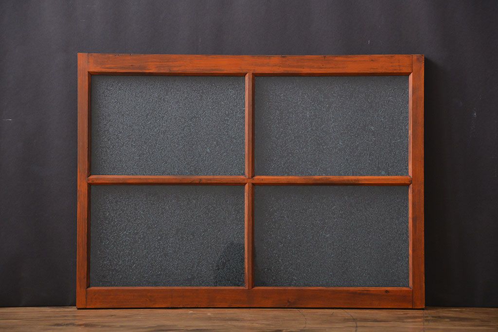 アンティーク グルーチップガラス入りフィックス窓