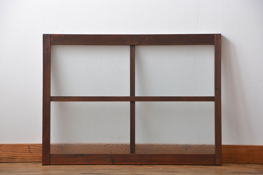 アンティーク グルーチップガラス入りフィックス窓