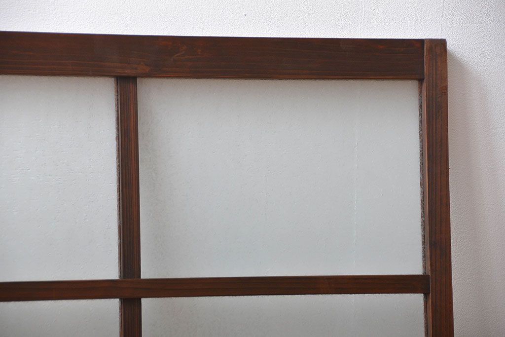 アンティーク グルーチップガラス入りフィックス窓