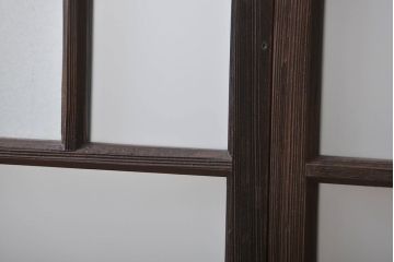 大正ロマン　モダンな背の低いガラス戸2枚(窓)(4)