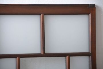 大正ロマン　モダンな背の低いガラス戸2枚(窓)(4)