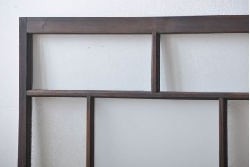 大正ロマン　モダンな背の低いガラス戸2枚セット(窓)(5)