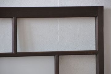 大正ロマン　モダンな背の低いガラス戸2枚セット(窓)(5)