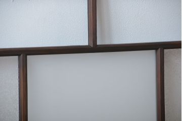 大正ロマン　モダンな背の低いガラス戸2枚セット(窓)(5)