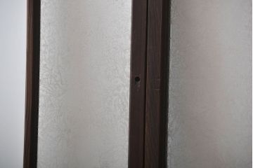 大正ロマン　モダンな背の低いガラス戸2枚セット(窓)(5)