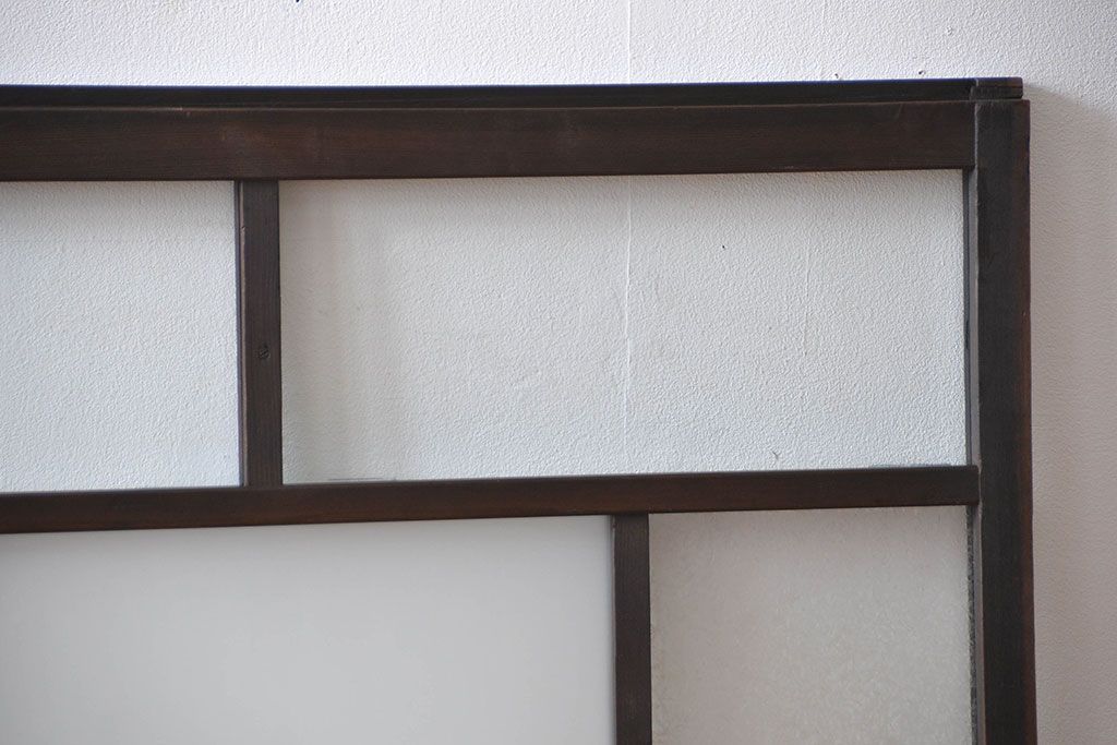 大正ロマン　モダンな背の低いガラス戸2枚セット(窓)(5)