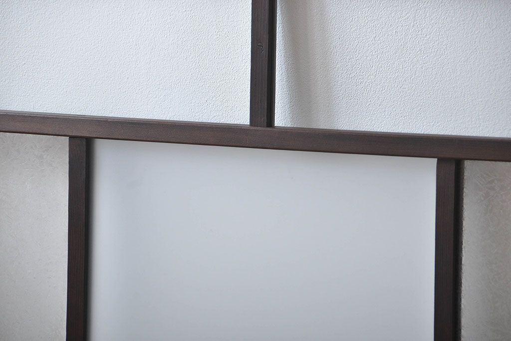 大正ロマン　モダンな背の低いガラス戸2枚セット(窓)(5)