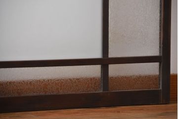 大正ロマン　モダンな背の低いガラス戸2枚セット(窓)(5)