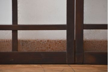 大正ロマン　モダンな背の低いガラス戸2枚セット(窓)(5)