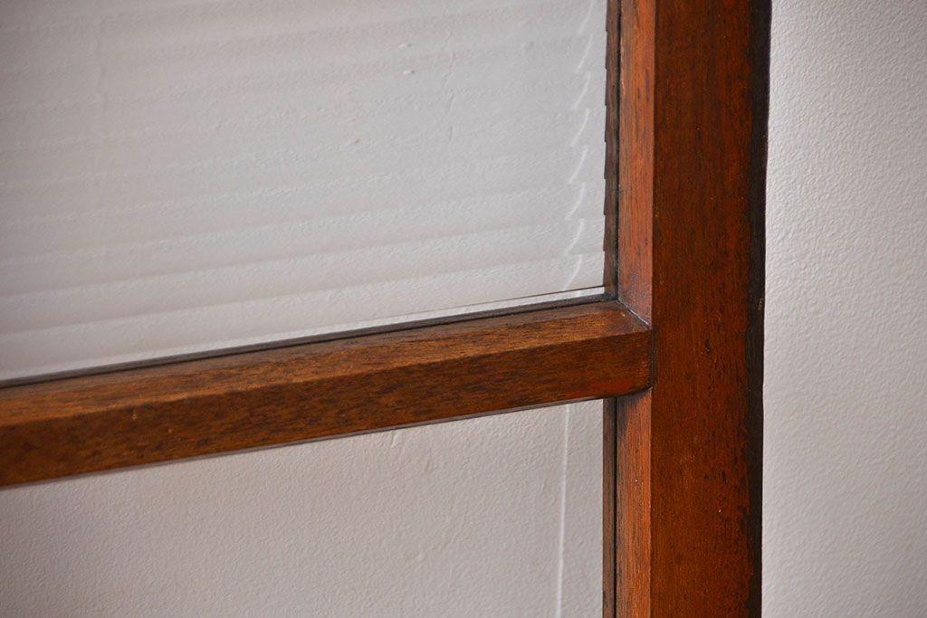 大正ロマン　当時物色ガラス入り!フィックス窓