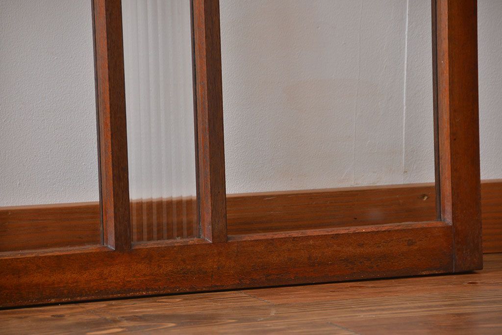 大正ロマン　当時物色ガラス入り!フィックス窓