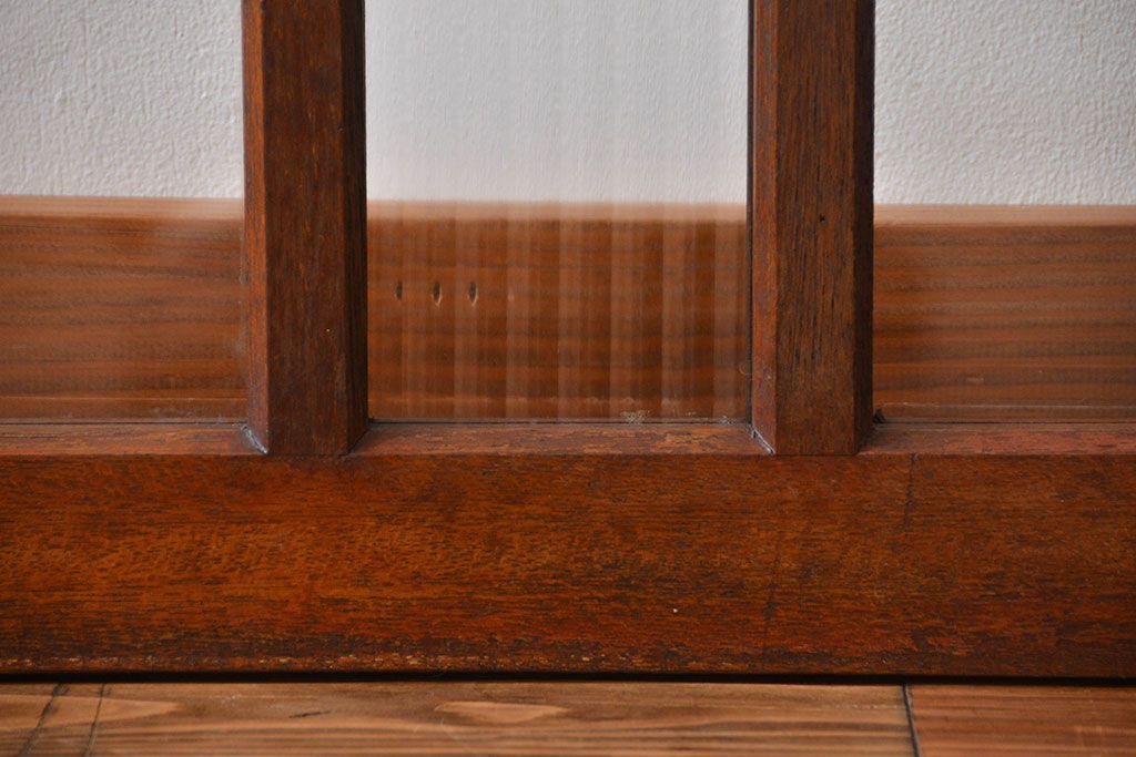 大正ロマン　当時物色ガラス入り!フィックス窓