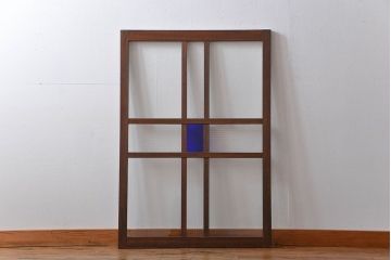 大正ロマン　当時物色ガラス入り!フィックス窓