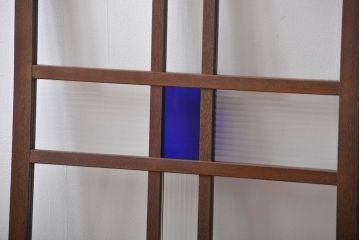 大正ロマン　当時物色ガラス入り!フィックス窓