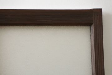 大正ロマン　当時物色ガラス入りモダンなガラス戸2枚セット(窓)