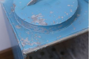 レトロ家具　昭和レトロ　ブリキガラスケース