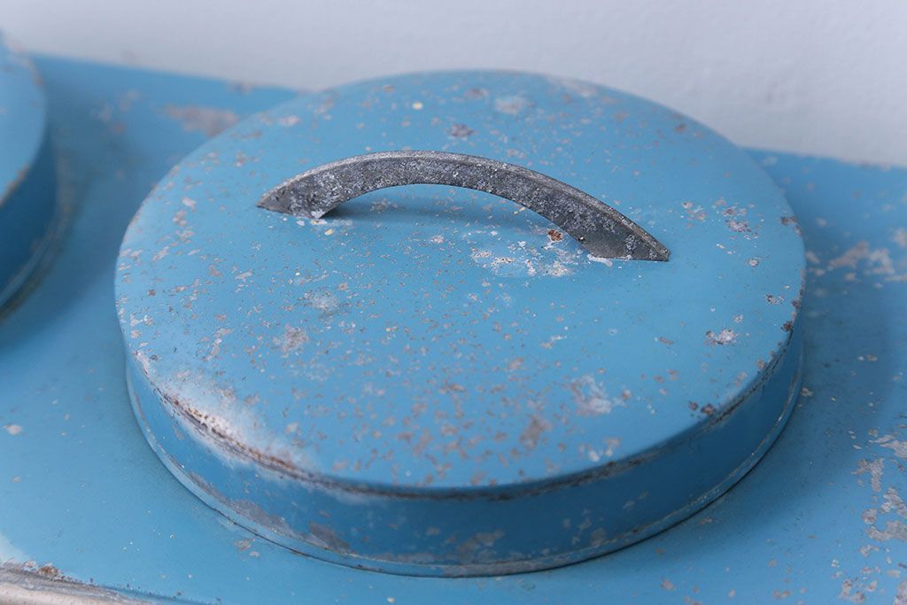 レトロ家具　昭和レトロ　ブリキガラスケース