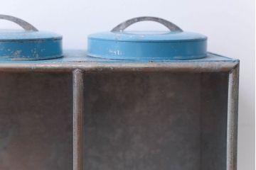 レトロ家具　昭和レトロ　ブリキガラスケース