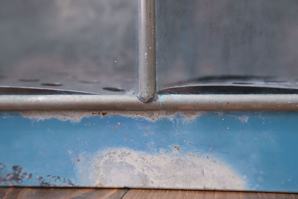 レトロ家具　昭和レトロ　ブリキガラスケース