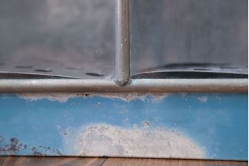 レトロ家具　昭和レトロ　ブリキガラスケース