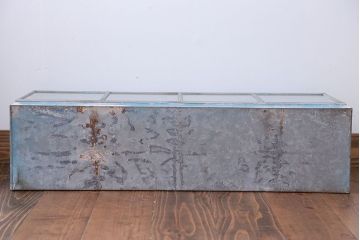 レトロ家具　昭和レトロ　ブリキガラスケース