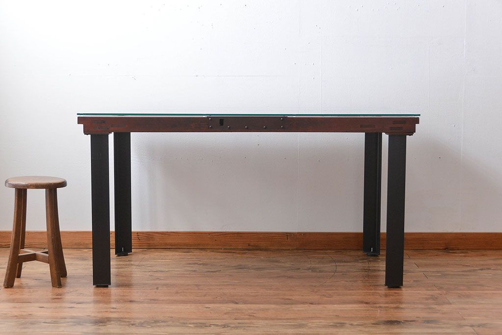 古民具・骨董 蔵戸をリメイクしたダイニングテーブル