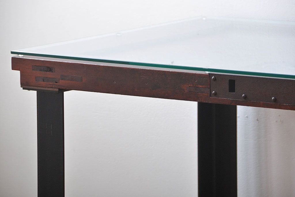 古民具・骨董 蔵戸をリメイクしたダイニングテーブル