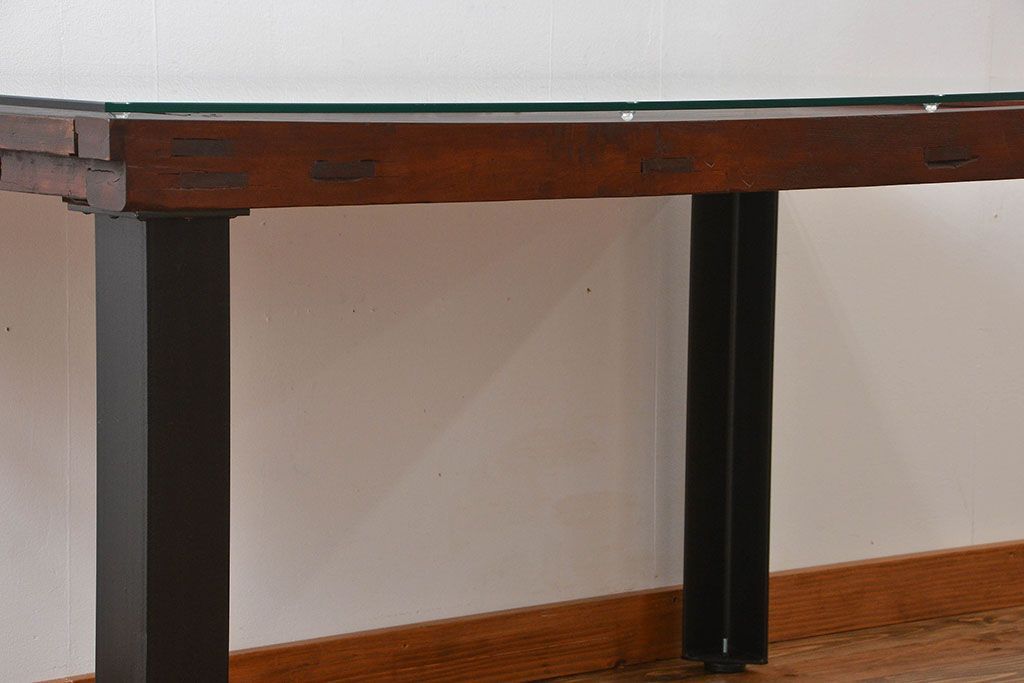 古民具・骨董 蔵戸をリメイクしたダイニングテーブル