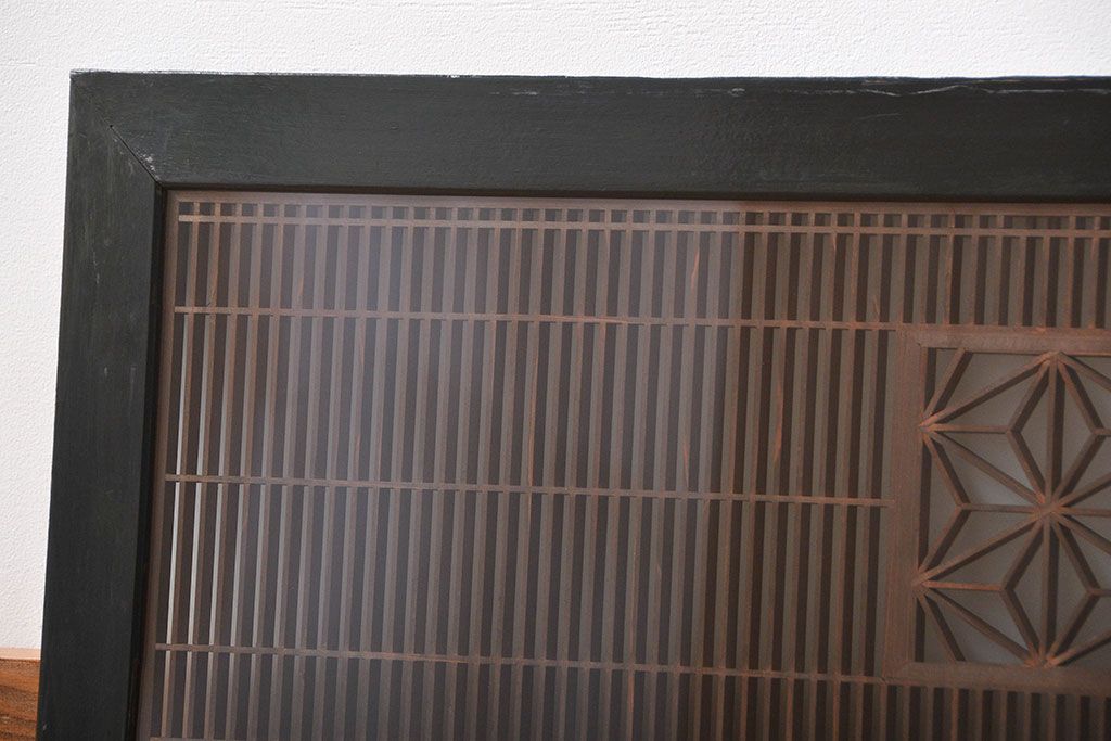 古民具・骨董　ガラス入り書院戸