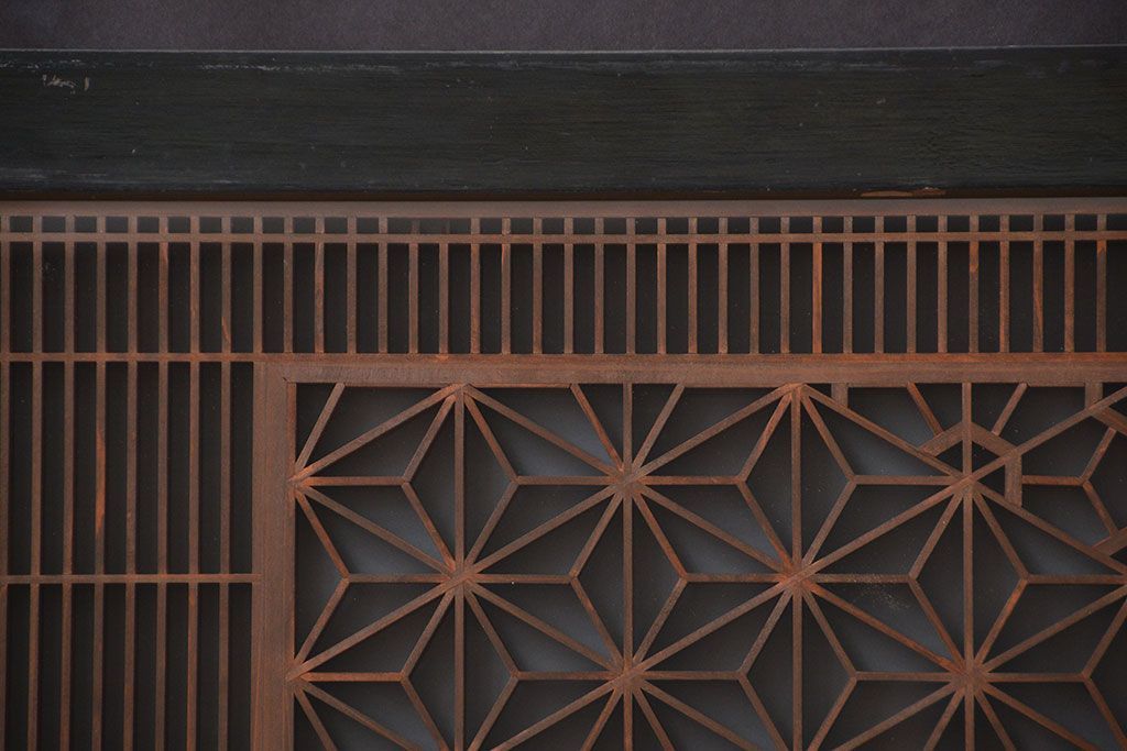 古民具・骨董　ガラス入り書院戸