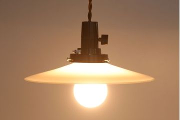 昭和レトロ　平笠照明2個セット(1)