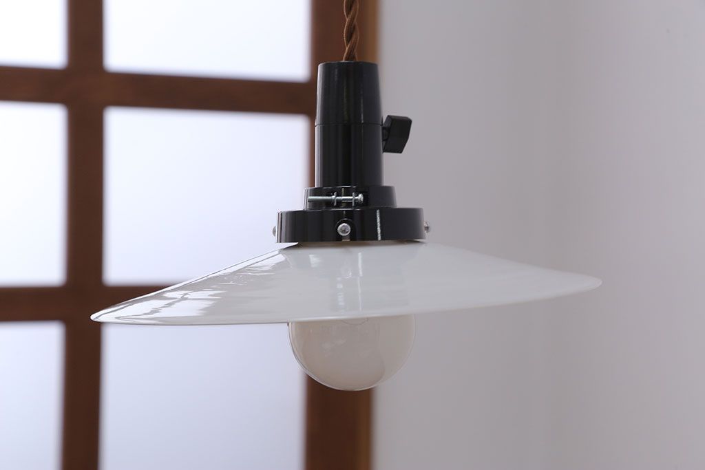 昭和レトロ　平笠照明2個セット(1)