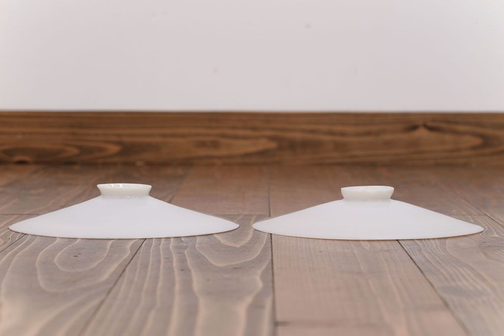 昭和レトロ　平笠照明2個セット(1)