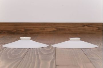 昭和レトロ　平笠照明2個セット(1)