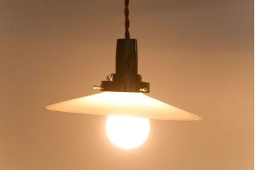 昭和レトロ　平笠照明2個セット(2)