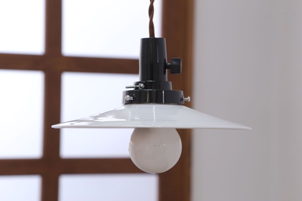 昭和レトロ　平笠照明2個セット(2)