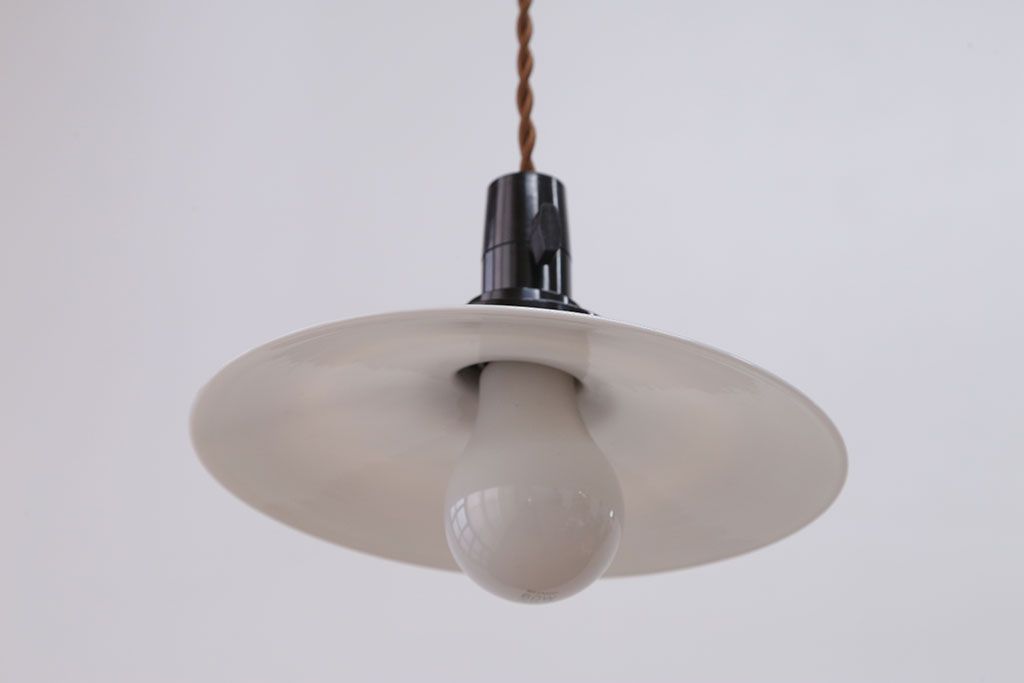 昭和レトロ　平笠照明2個セット(2)