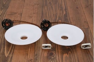 昭和レトロ　平笠照明2個セット(2)