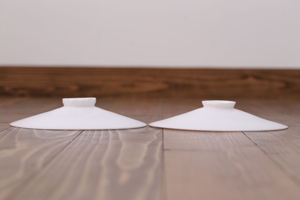 昭和レトロ　平笠照明2個セット(2)