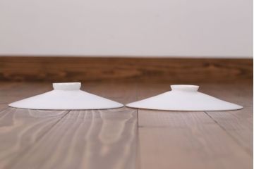 昭和レトロ　平笠照明2個セット(2)